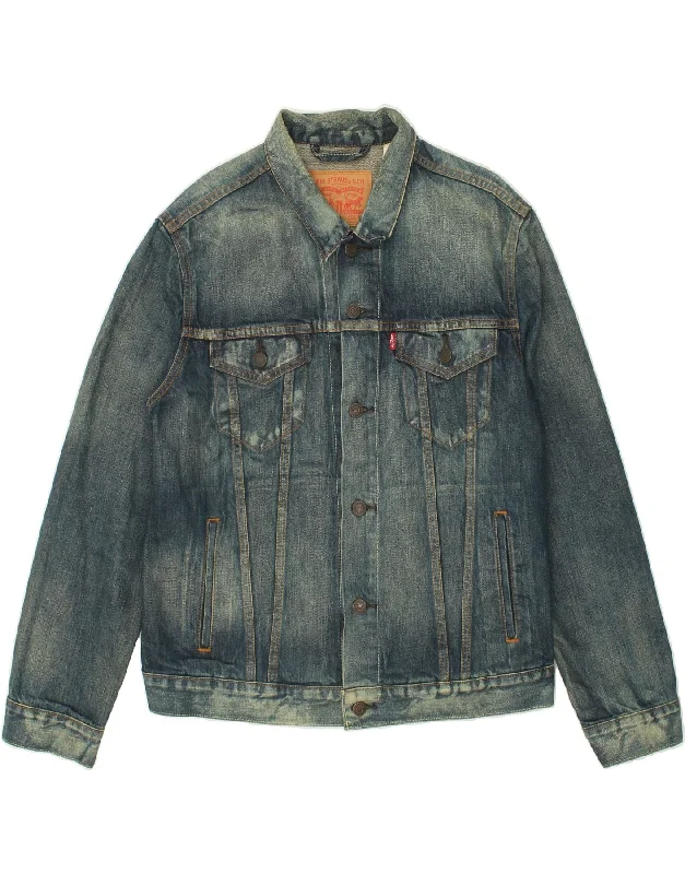 men's sport jackets -LEVI'S Mens Denim Jacket UK 38 Medium Blue Cotton