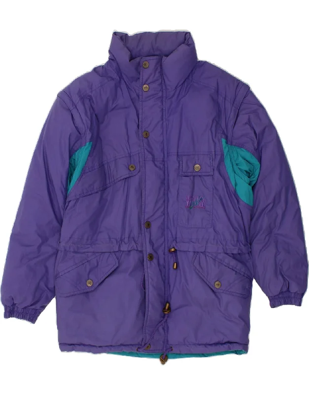 men's wool jackets -MC KEE'S Mens Padded Jacket UK 36 Small Purple Colourblock Polyester