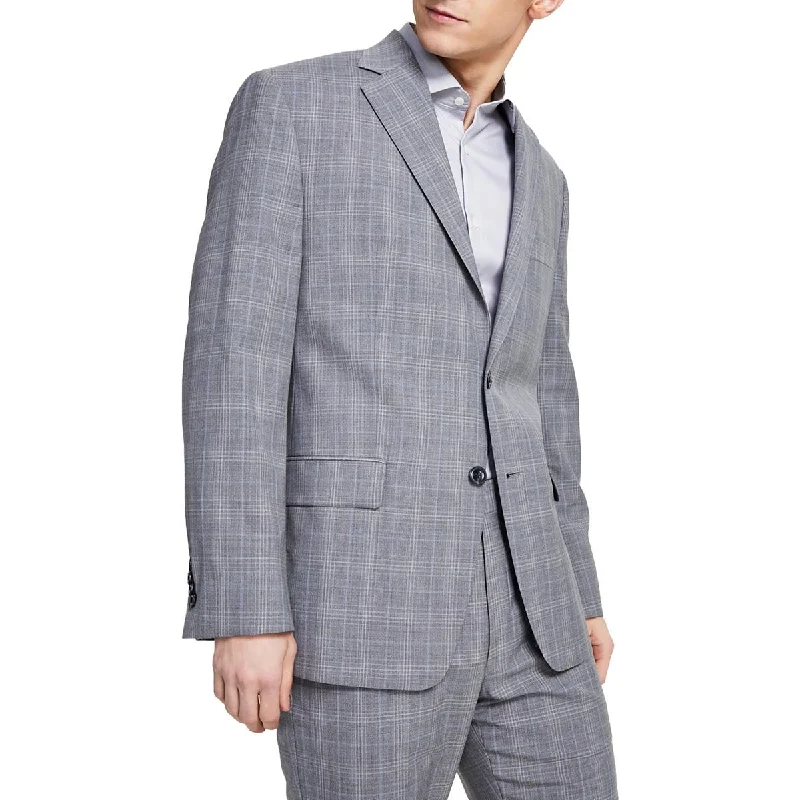 men's plaid jackets -Michael Kors Mens Kris Wool Blend Wool Suit Jacket