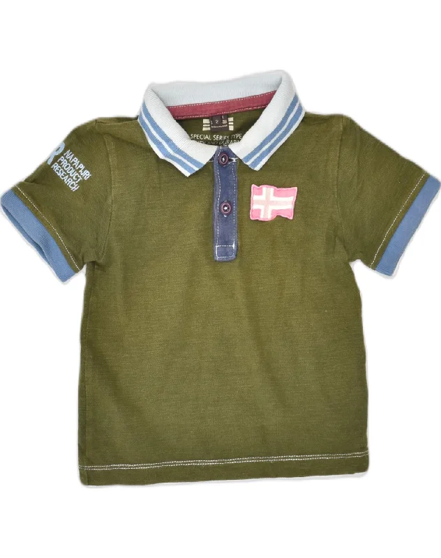 stylish striped polo shirts for men -NAPAPIJRI Baby Boys Graphic Polo Shirt 18-24 Months Green