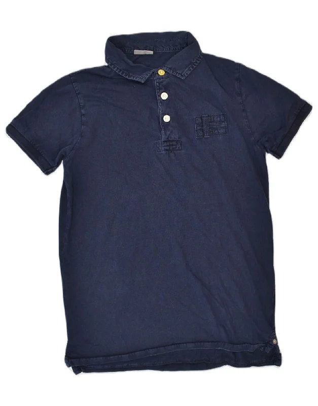 versatile polo shirts for men -NAPAPIJRI Boys Polo Shirt 13-14 Years Navy Blue Cotton