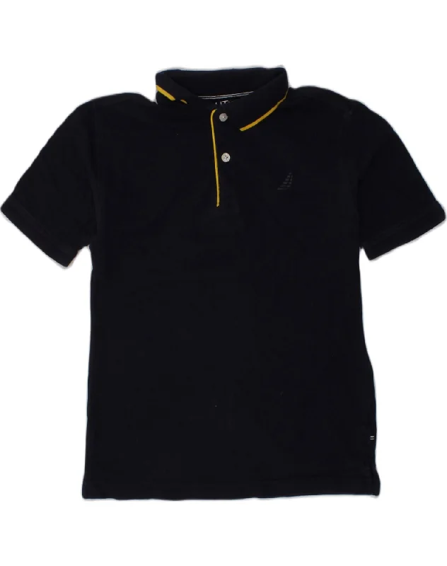 men's custom polo shirts -NAUTICA Boys Polo Shirt 10-11 Years Medium  Navy Blue Cotton