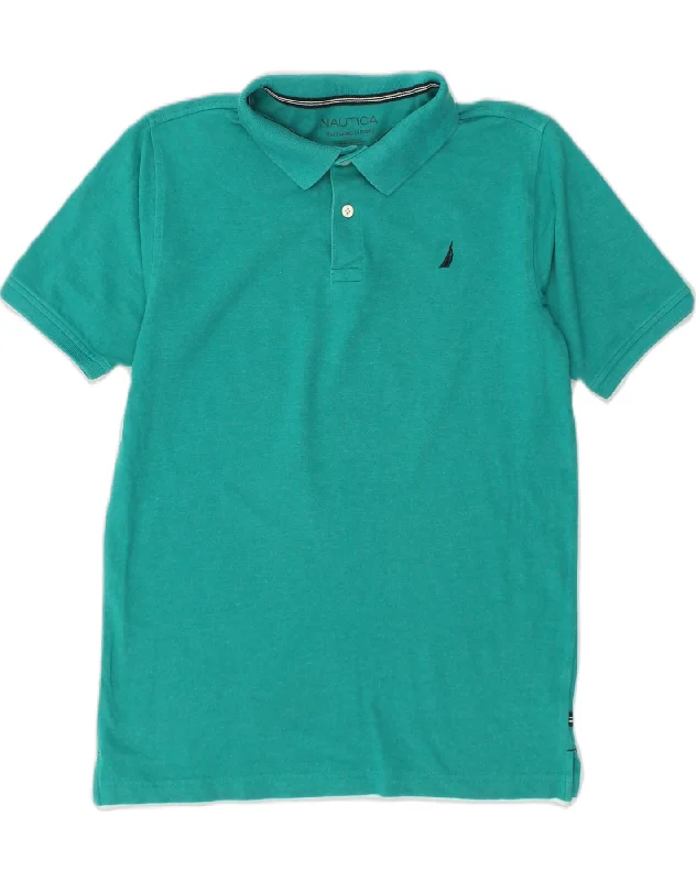 men's premium polo shirts for work -NAUTICA Boys Polo Shirt 15-16 Years XL  Turquoise Cotton