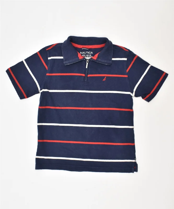 men's polo shirts with logos -NAUTICA Boys Polo Shirt 9-10 Years Navy Blue Cotton