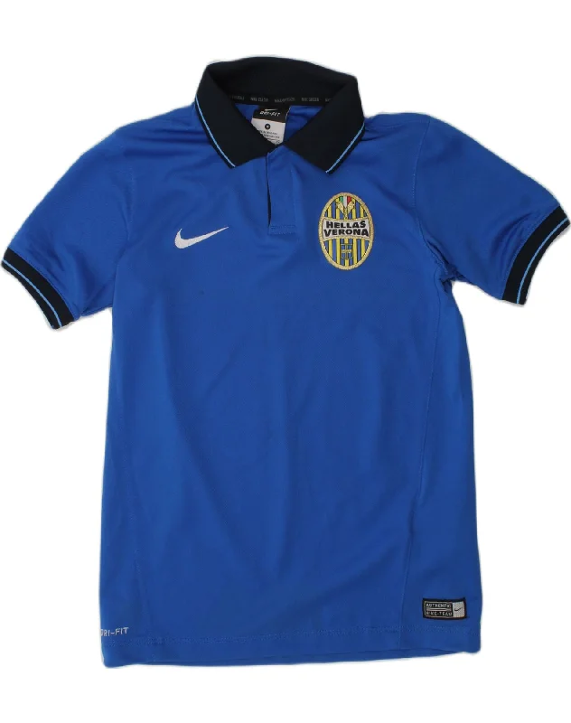 slim fit pique polo shirts for men -NIKE Boys Dri Fit Polo Shirt 8-9 Years Small  Blue Polyester