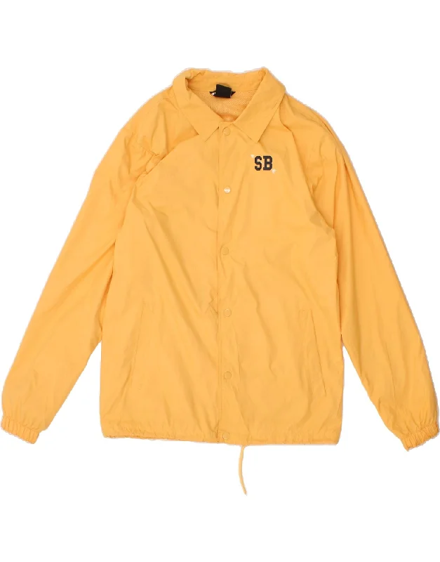 men's shearling jackets -NIKE Mens Rain Jacket  UK 36 Small Yellow Polyester