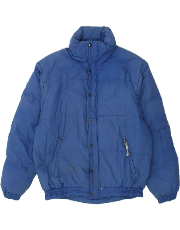 men's breathable jackets -NORTHLAND Mens Hooded Padded Jacket UK 38 Medium Blue Polyester