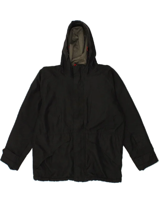 men's hooded bomber jackets -O'NEILL Mens Hooded Windbreaker Jacket UK 40 Large Black Polyester