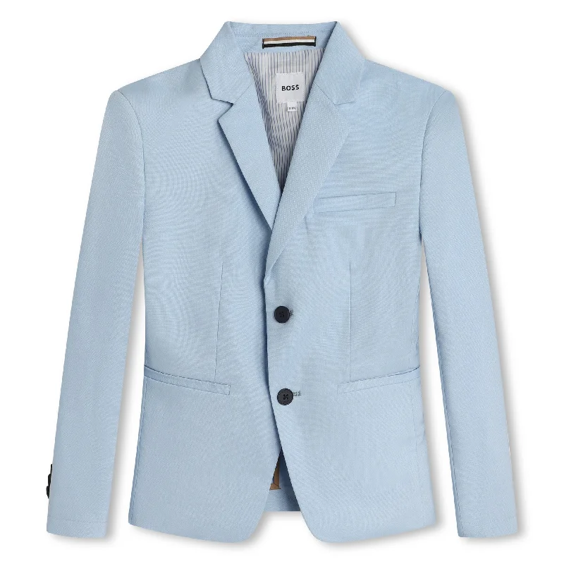 men's padded jackets -Pale Blue Ceremony Jacket