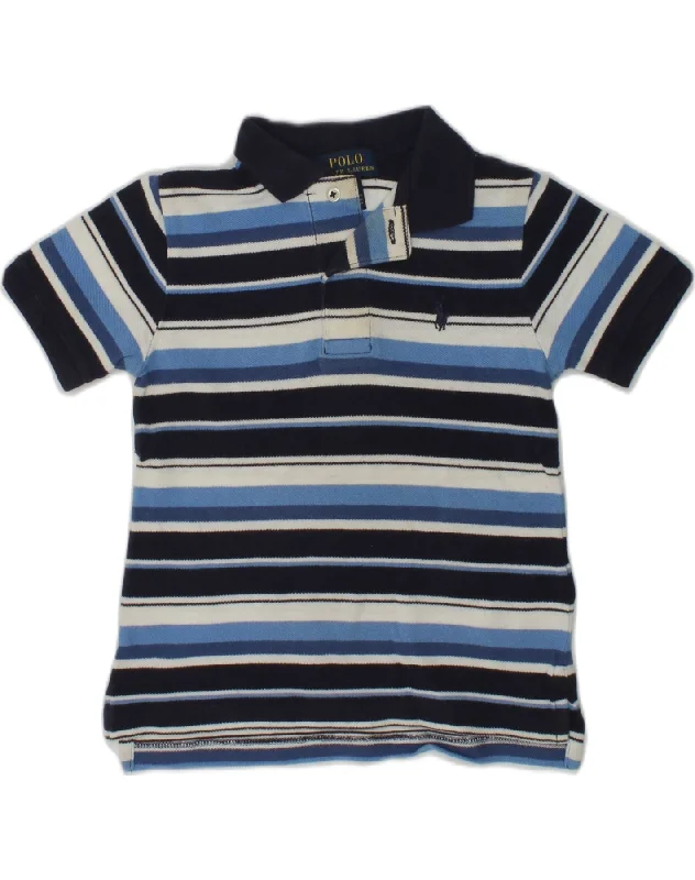 cotton polo shirts for men -POLO RALPH LAUREN Baby Boys Polo Shirt 18-24 Months Blue Striped Cotton