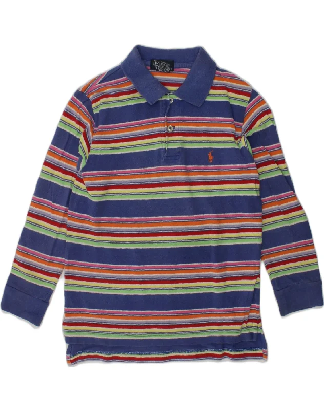 premium polo shirts for men -POLO RALPH LAUREN Boys Long Sleeve Polo Shirt 6-7 Years Multicoloured