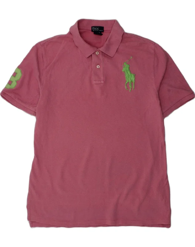 polo shirts for men with collars -POLO RALPH LAUREN Boys Polo Shirt 15-16 Years XL Pink Cotton