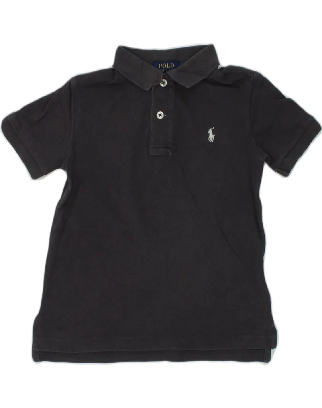 fitted polo shirts for men -POLO RALPH LAUREN Boys Polo Shirt 3-4 Years Black Cotton