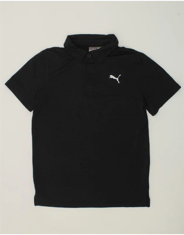 classic fit polo shirts for men -PUMA Boys Polo Shirt 10-11 Years Medium  Black Polyester