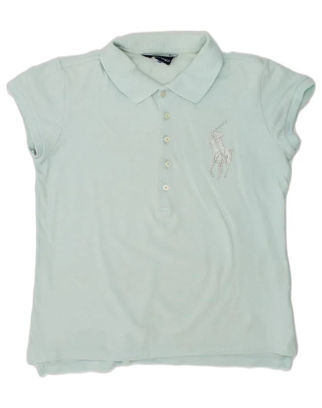 men's polo shirts for golf tournaments -RALPH LAUREN Girls Polo Shirt 9-10 Years Blue