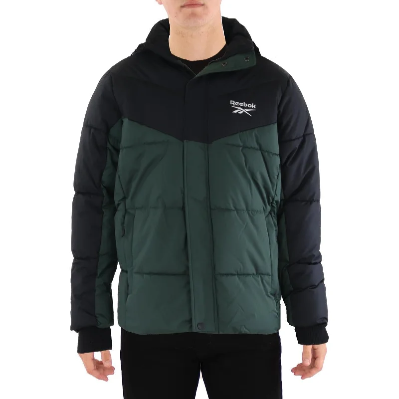 sleek jackets for formal wear -Reebok Mens Outdoor Active Puffer Jacket