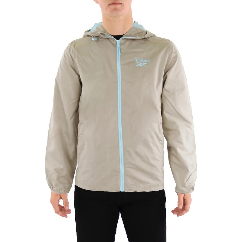 classic jackets for men -Reebok Mens Outdoor Atheltic Windbreaker Jacket