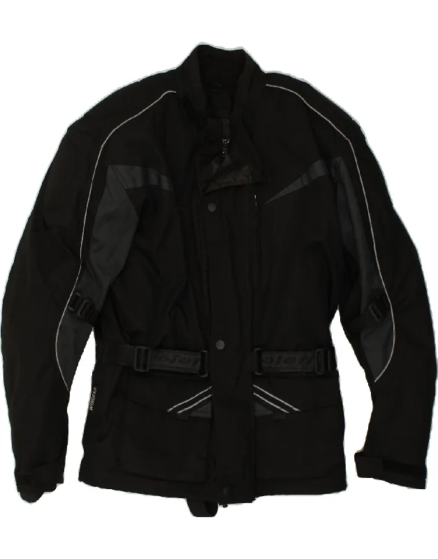 men's fleece-lined zip-up jackets -ROLEFF Mens Racer Jacket UK 46 3XL Black Colourblock Polyester