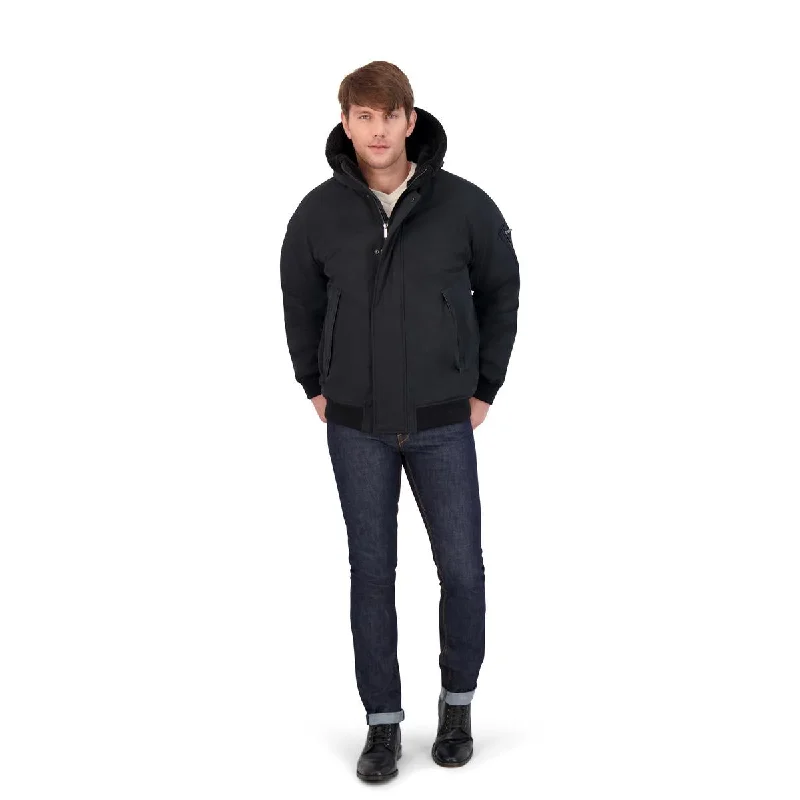 men's stylish jackets -Sean John Bomber Jacket Men with Sherpa Lined Hooded Heavyweight Insulated Coat