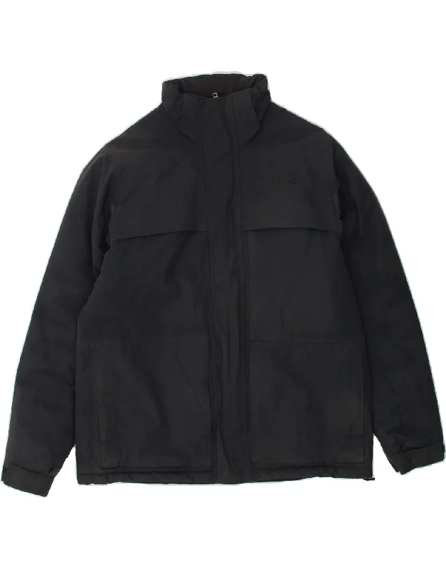 men's leather jackets -THE NORTH FACE Mens Windbreaker Jacket UK 40 Large Navy Blue Polyester