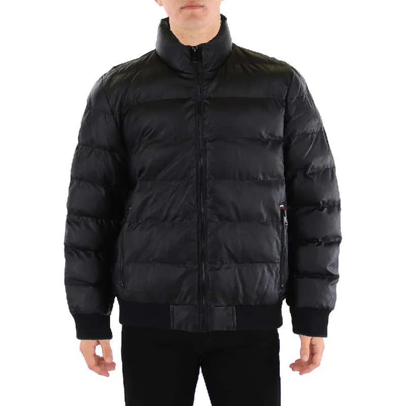 men's waterproof trench coats -Tommy Hilfiger Mens Insulated Coated Puffer Jacket