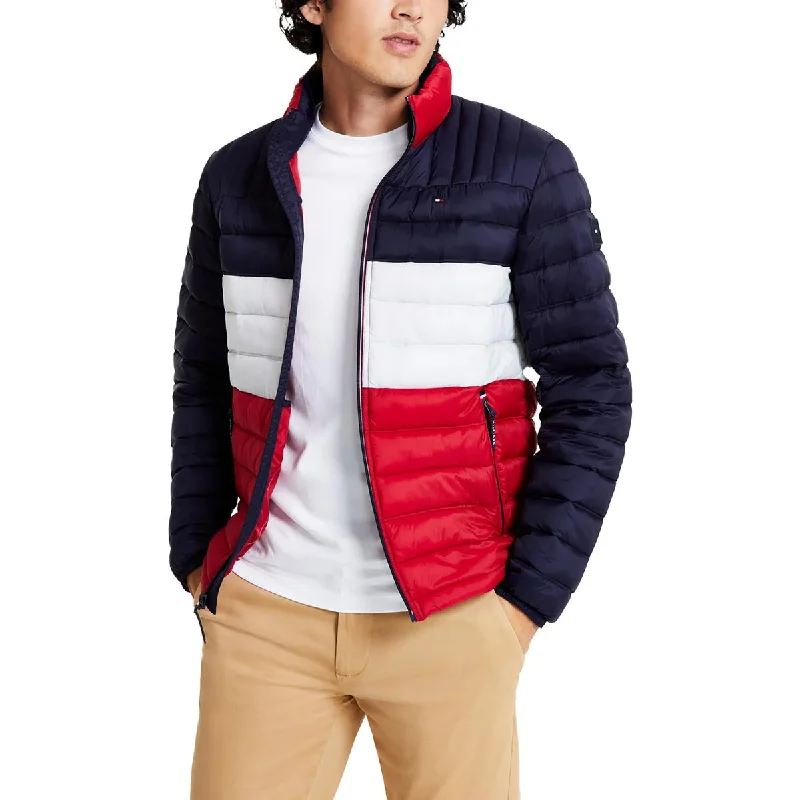 men's military jackets with zippers -Tommy Hilfiger Mens Insulated Long Sleeve Puffer Jacket