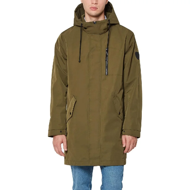 puffer jackets for men -Vince Camuto Mens Hooded Cold Weather Anorak Jacket