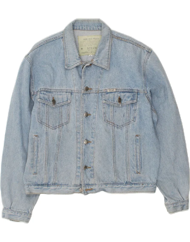 stylish jackets for men -VINTAGE Mens Denim Jacket UK 40 Large Blue Cotton