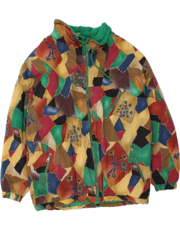 men's cargo jackets -VINTAGE Mens Oversized Windbreaker Jacket UK 36 Small Multicoloured