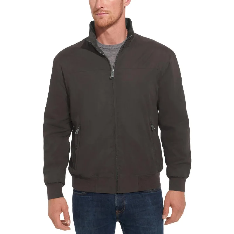 men's modern jackets -Weatherproof Men's Microfiber Fleece Lined Water Resistant Bomber Jacket