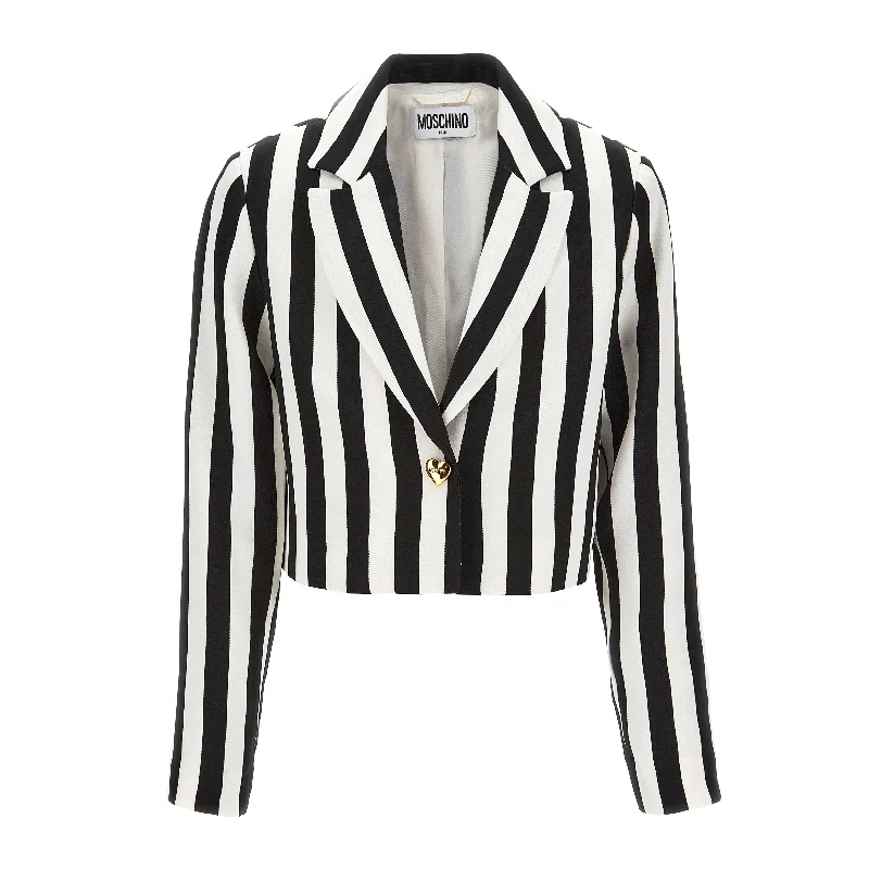 men's high-performance jackets -White/Black Stripes Jacket