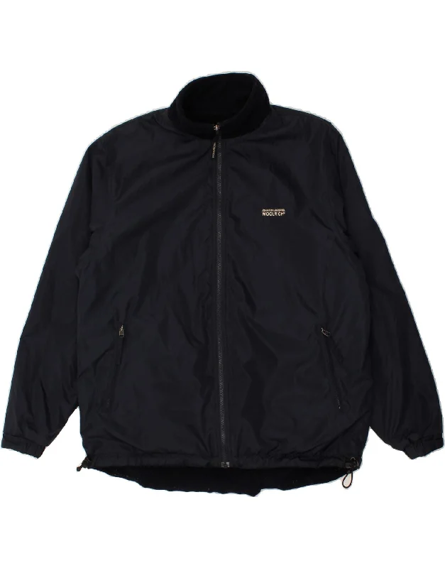 men's parkas for winter -WOOLRICH Mens Reversible Jacket UK 40 Large Navy Blue Nylon