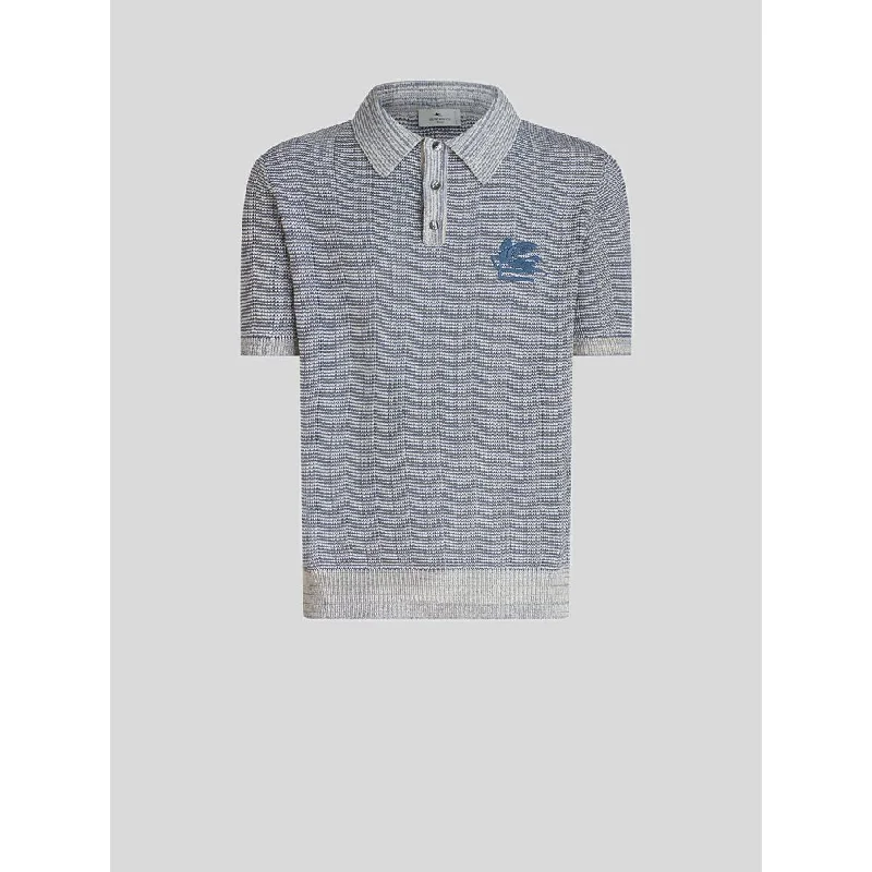 men's regular-fit polo shirts -KNITTED POLO SHIRT WITH LOGO