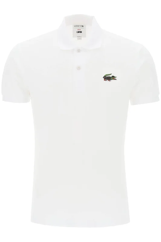 modern fit polo shirts for men -Lacoste netflix lupin polo shirt in organic cotton classic fit