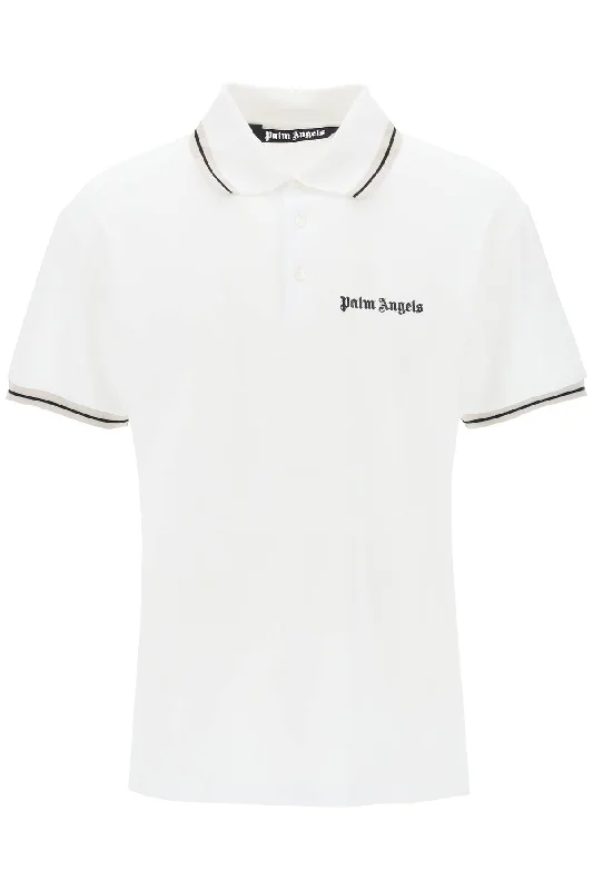 versatile cotton polo shirts -Palm angels classic logo polo shirt