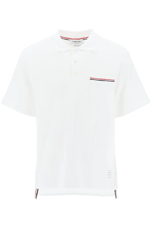 cotton polo shirts for men -Thom browne cotton polo shirt