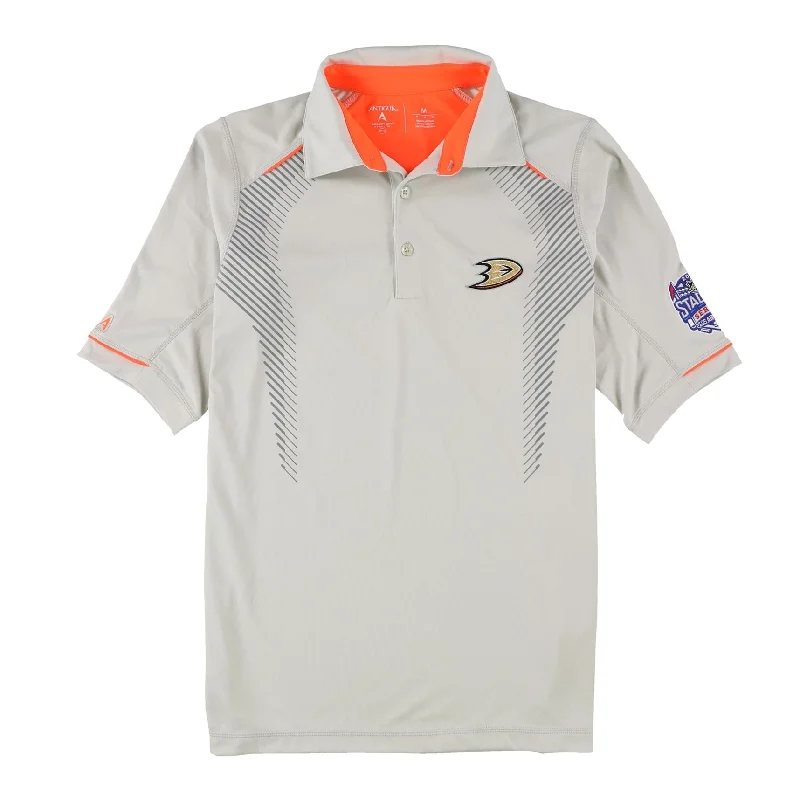 stylish long sleeve polo shirts -Antigua Mens Anaheim Ducks Rugby Polo Shirt