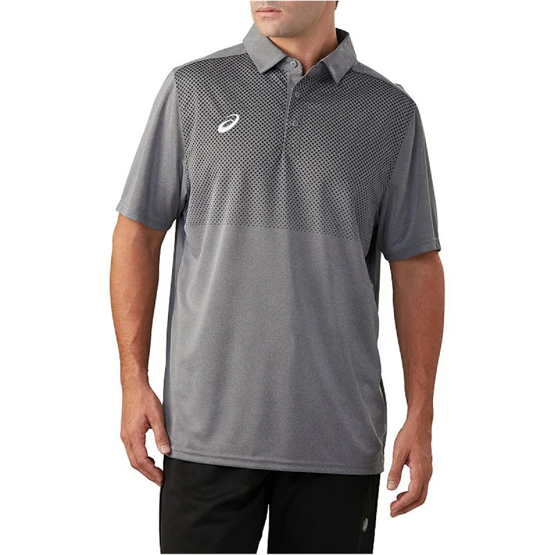 men's premium cotton polo shirts -Asics Mens Hex Rugby Polo Shirt