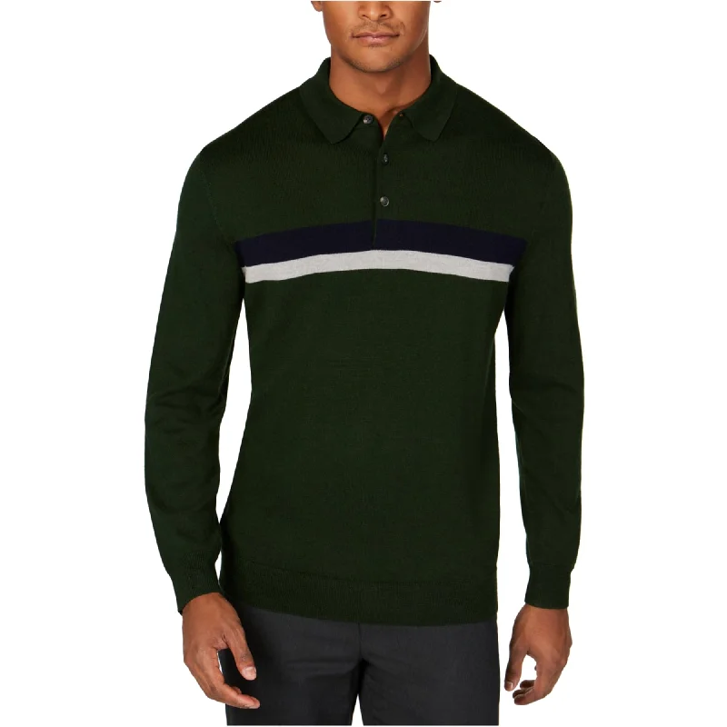 men's polo shirts for golf tournaments -Club Room Mens Merino Stripe Rugby Polo Shirt