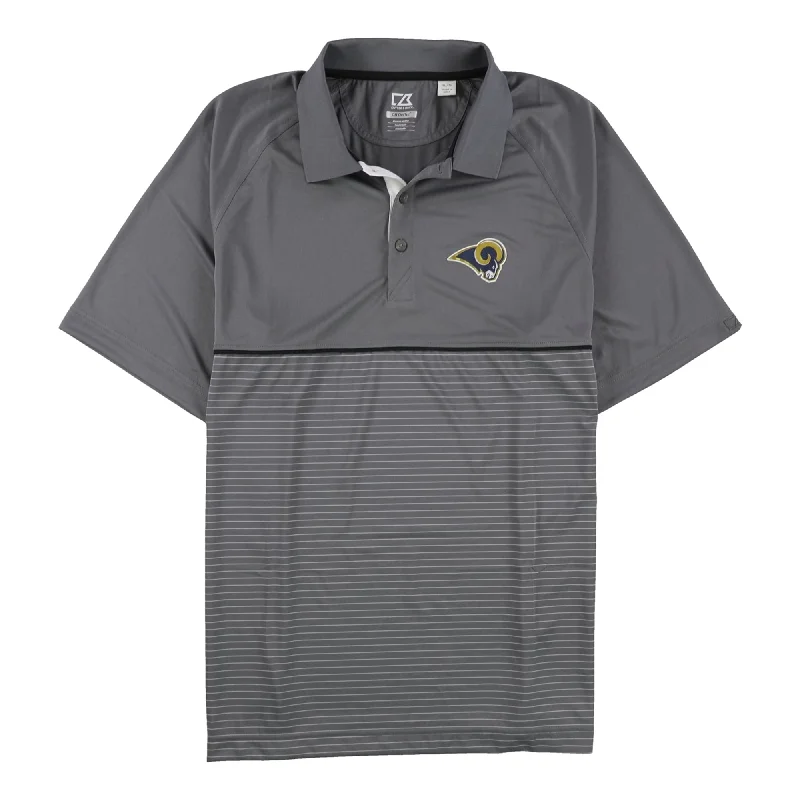 men's breathable polo shirts -Cutter & Buck Mens La Rams Rugby Polo Shirt