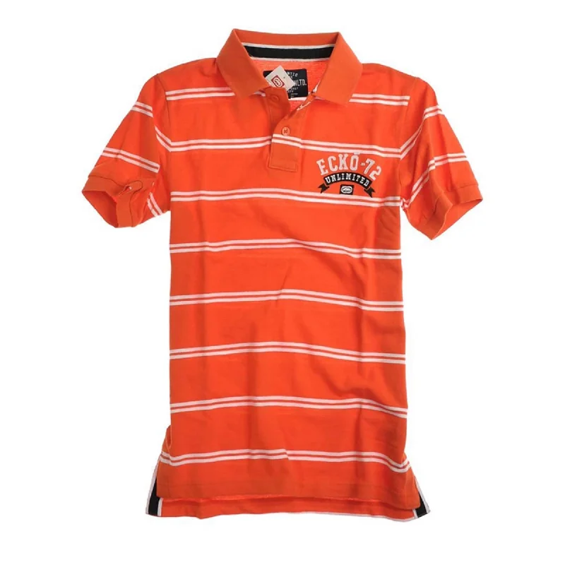 men's stylish sport polo shirts -Ecko Unltd. Mens Ss Left Chest Stripe Rugby Polo Shirt