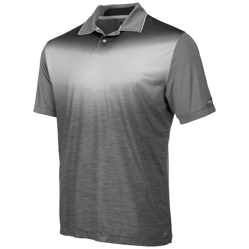 men's high-quality polo shirts -Greg Norman Mens Ombre Dreams Rugby Polo Shirt, Grey, Small