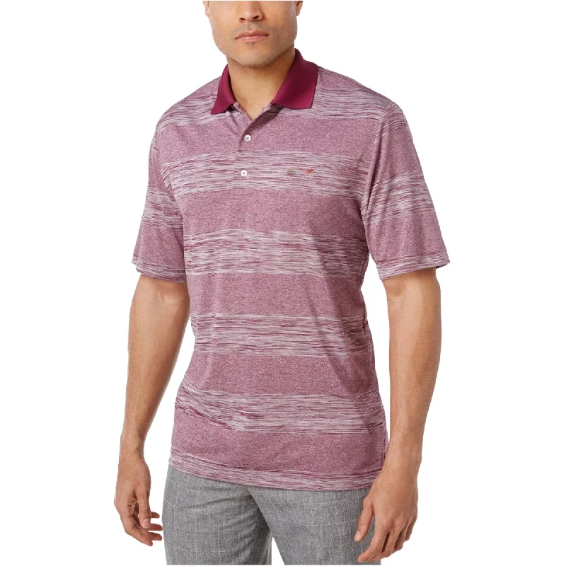 soft-touch polo shirts for men -Greg Norman Mens Performance Rugby Polo Shirt, Purple, Small