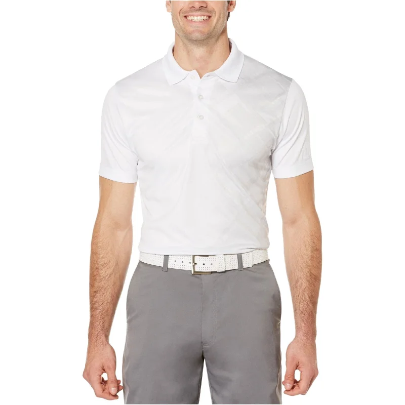 soft-touch polo shirts for men -Pga Tour Mens Tech Tile Rugby Polo Shirt