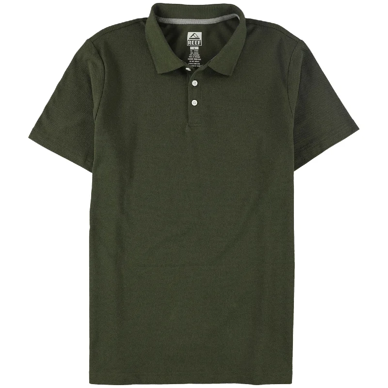 men's polo shirts for formal wear -Reef Mens Walsh Pique Rugby Polo Shirt