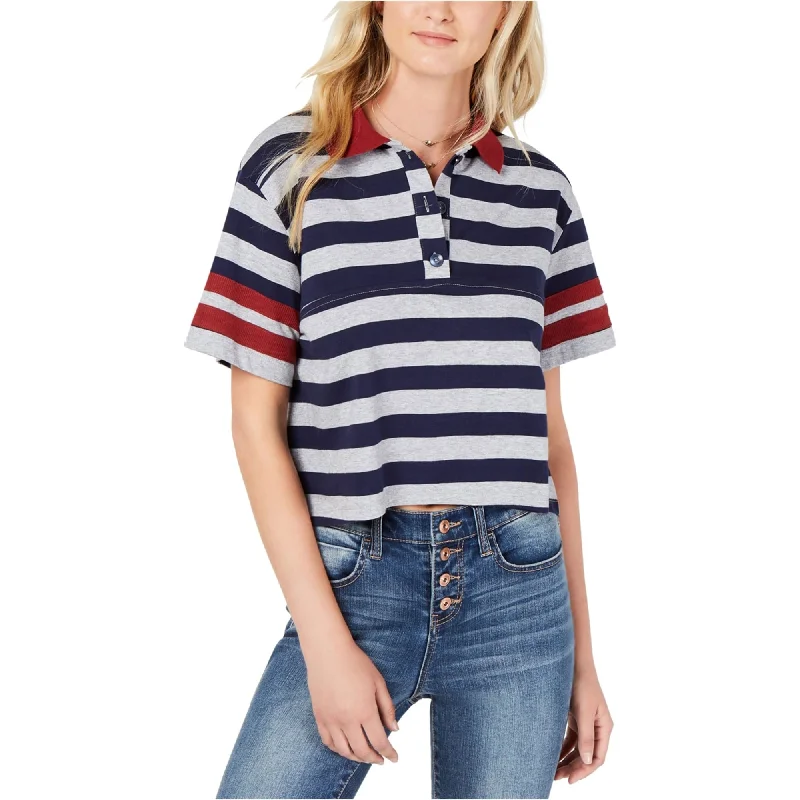 men's casual wear polo shirts -Rules Of Etiquette Womens Boxy Striped Polo Shirt