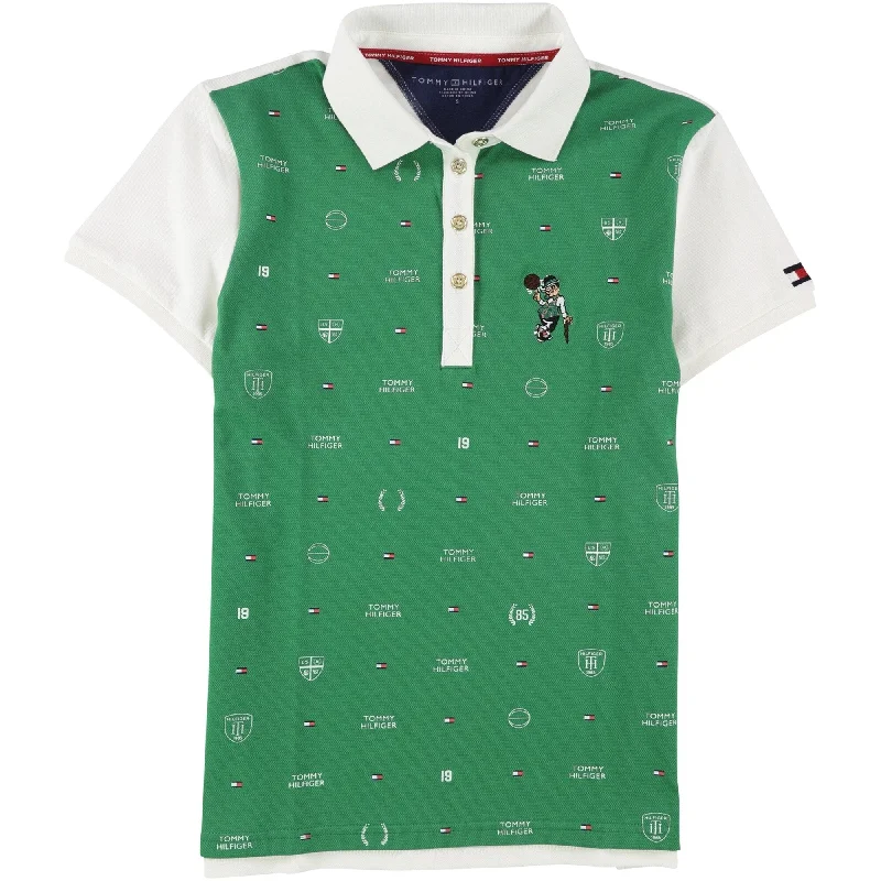 men's regular pique polo shirts -Tommy Hilfiger Womens Boston Celtics Polo Shirt, Green, Small