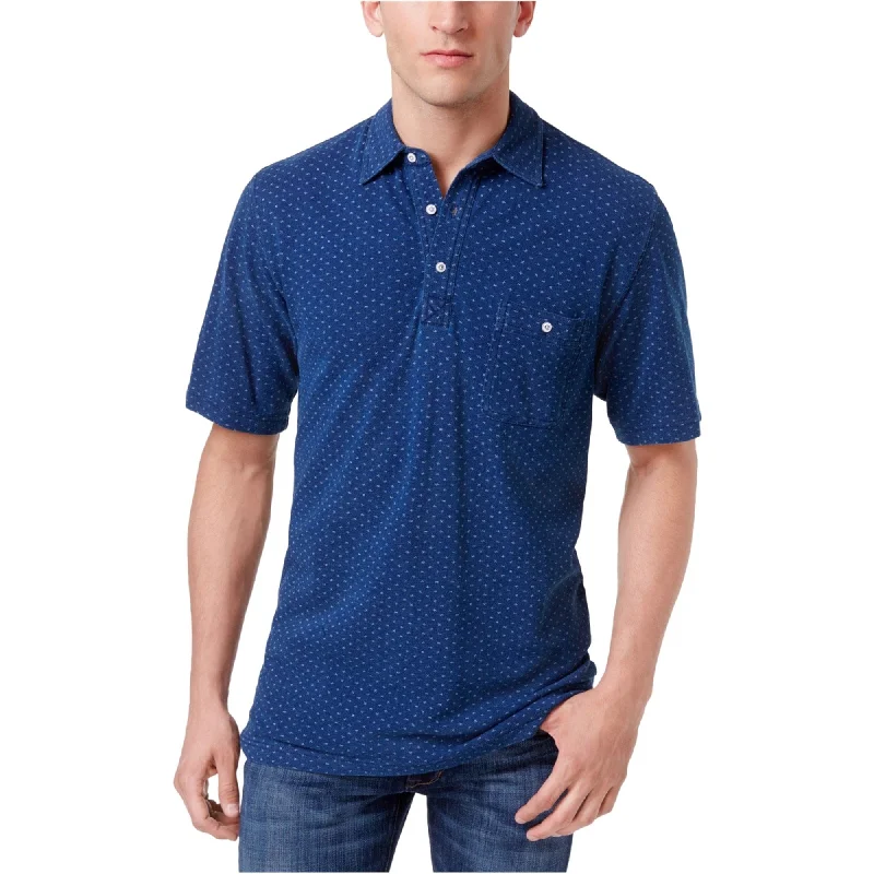 classic short sleeve polo shirts -Weatherproof Mens Cross Point Slub Rugby Polo Shirt