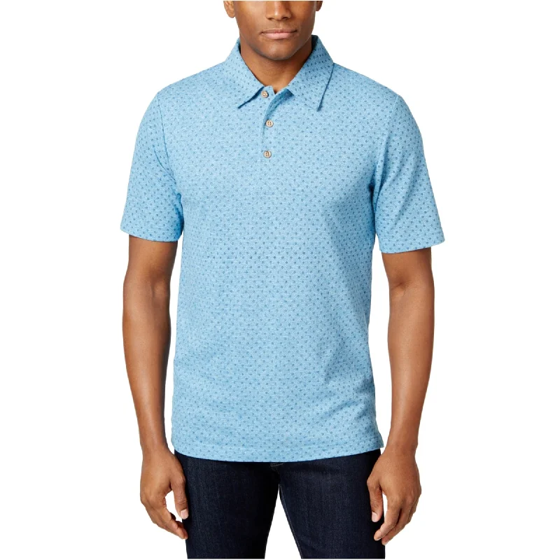 men's patterned polo shirts -Weatherproof Mens Vintage Victor Pique Rugby Polo Shirt