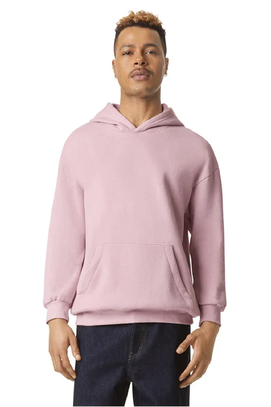 plain hoodies for men -American Apparel Mens ReFlex Fleece Hooded Sweatshirt Hoodie w/ Pouch Pocket - Blush Pink